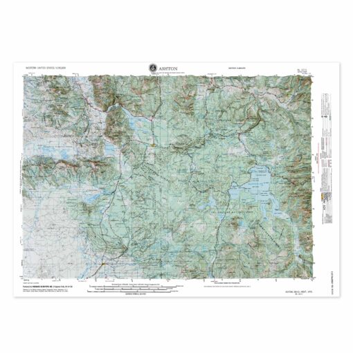 Ashton, ID Regional Raised Relief Map by Hubbard Scientific