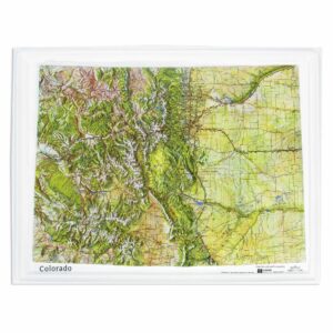 Colorado Satellite Raised Relief Map by Hubbard Scientific