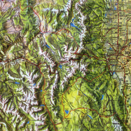 Colorado Satellite Raised Relief Map by Hubbard Scientific - Image 2