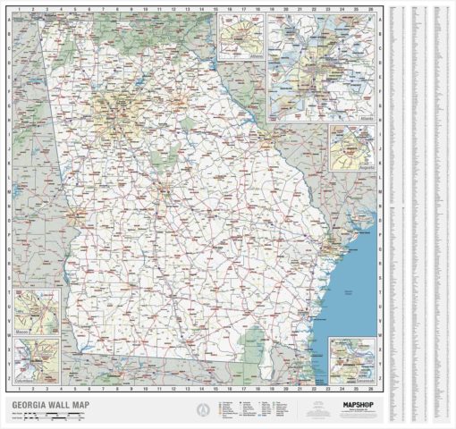 Georgia State Wall Map by MapShop