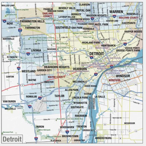 Michigan State Wall Map by MapShop - Image 2