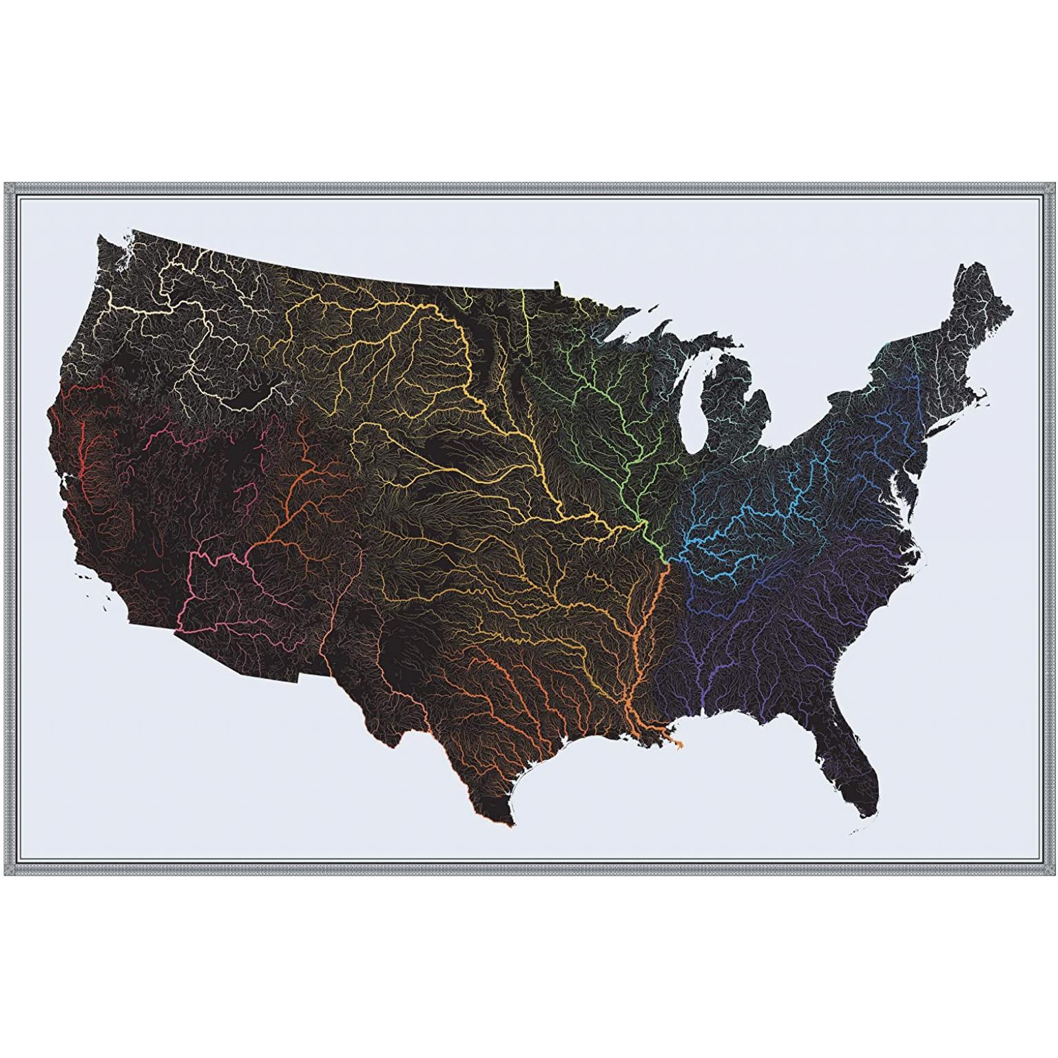United States Hydrological Map by South of Kings