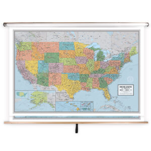United States & World Voyager Spring Roller Set w/Backboard by South of Kings