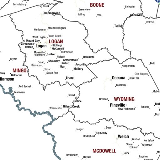 West Virginia Territory Planner Wall Map by MapShop - Image 3