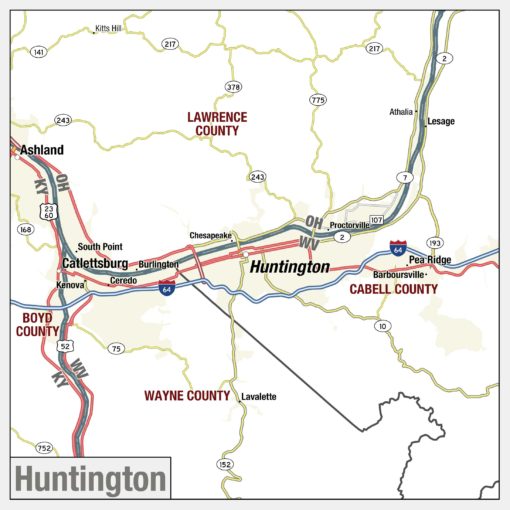West Virginia Territory Planner Wall Map by MapShop - Image 2