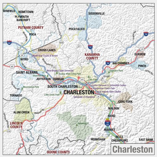 West Virginia State Wall Map by MapShop - Image 2