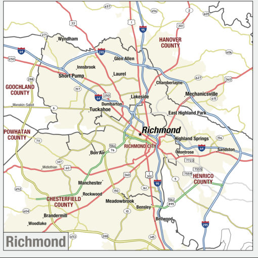 Virginia Territory Planner Wall Map by MapShop - Image 3