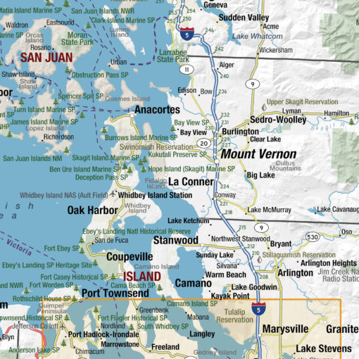Washington State Wall Map by MapShop - Image 2