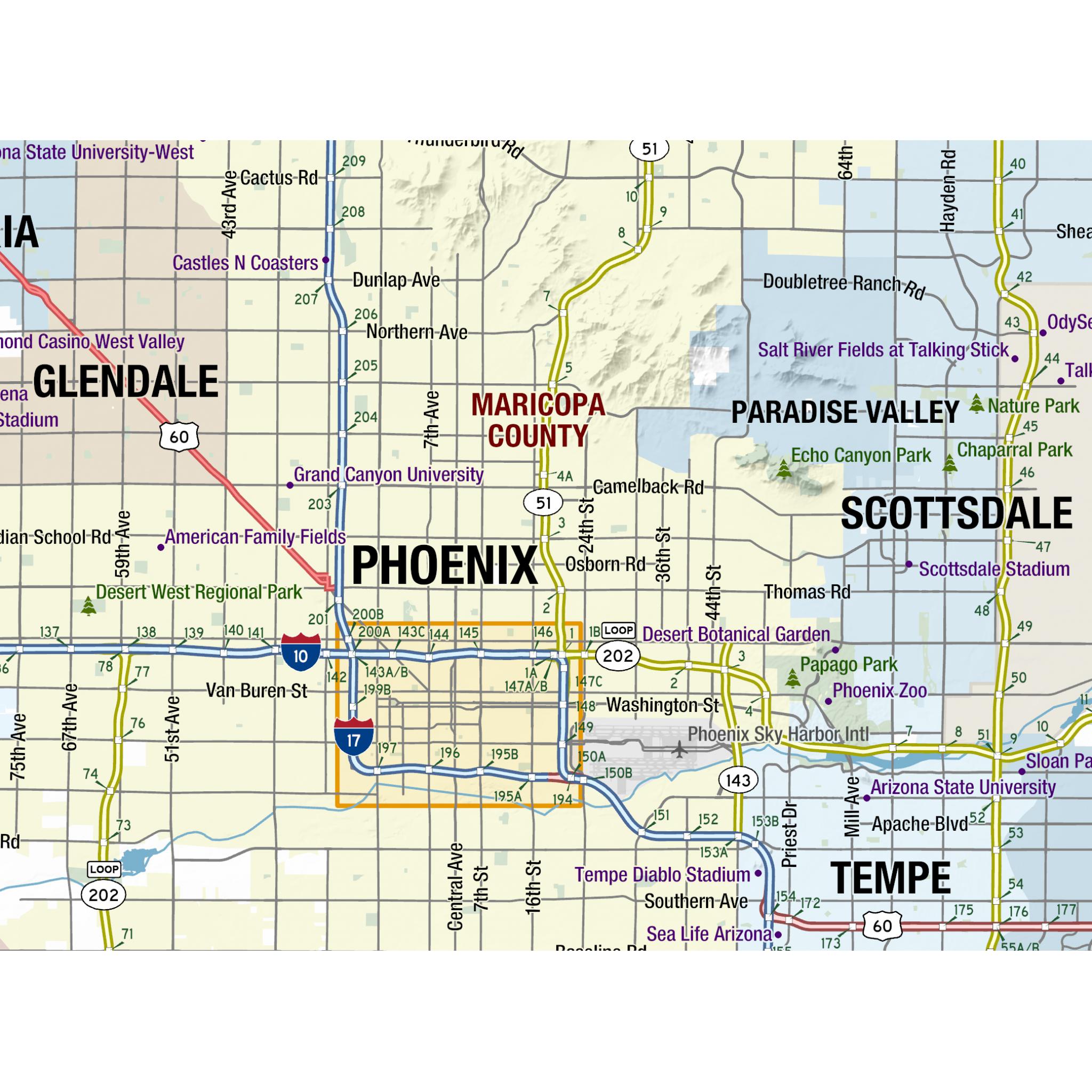 Arizona State Wall Map by MapShop - Image 3