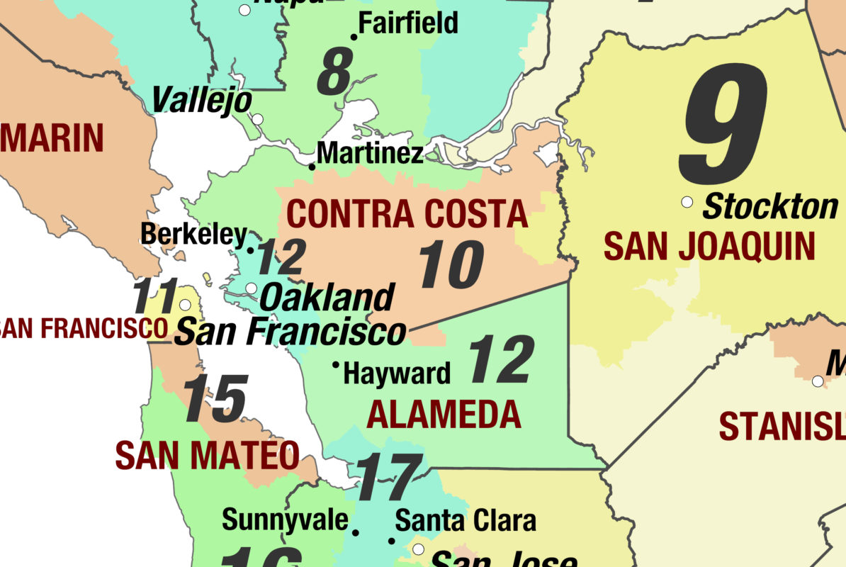 California 2024 Congressional Districts Wall Map by MapShop - The Map Shop