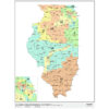 Illinois 2024 Congressional Districts Wall Map by MapShop