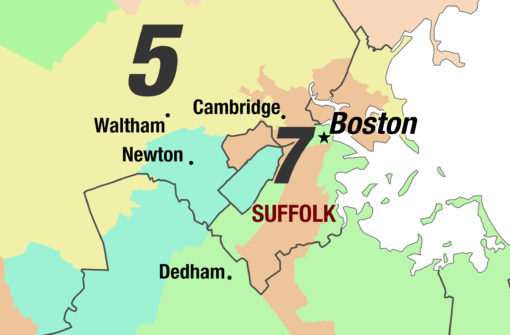 Massachusetts 2024 Congressional Districts Wall Map by MapShop - Image 2