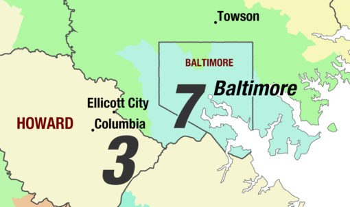 Maryland 2024 Congressional Districts Wall Map by MapShop - Image 2