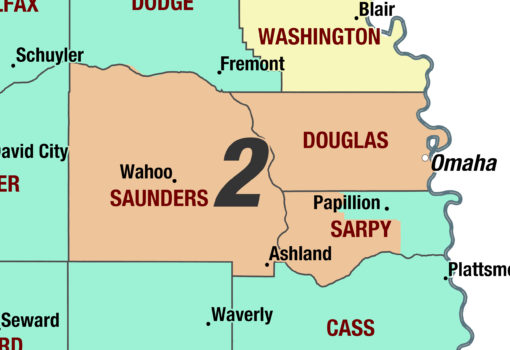 Nebraska 2024 Congressional Districts Wall Map by MapShop - Image 2