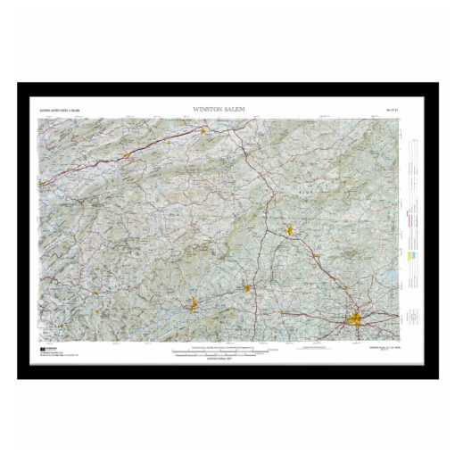 Winston Salem, NC Regional Raised Relief Map by Hubbard Scientific - Image 7