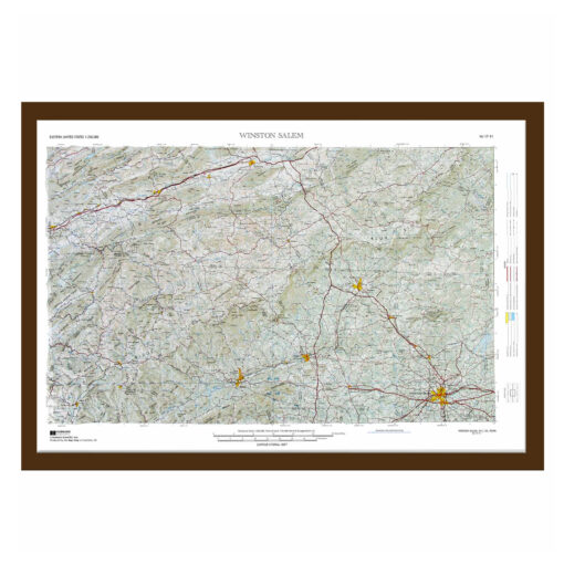 Winston Salem, NC Regional Raised Relief Map by Hubbard Scientific - Image 6
