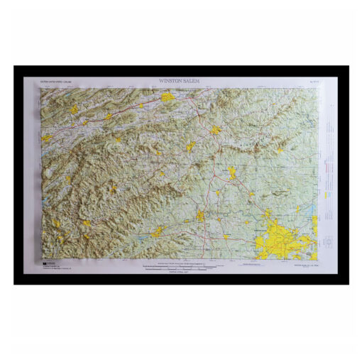 Winston Salem, NC Regional Raised Relief Map by Hubbard Scientific - Image 6
