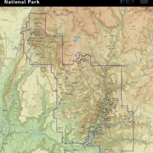 Zion National Park Wall Map by MapShop