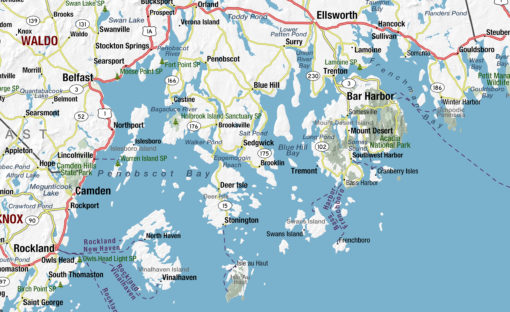 Maine State Wall Map by MapShop - Image 3