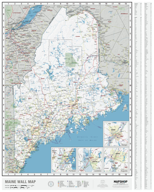 Maine State Wall Map by MapShop