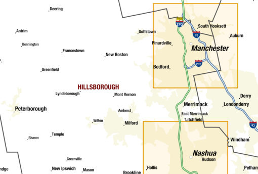 New Hampshire Territory Planner Wall Map by MapShop - Image 2