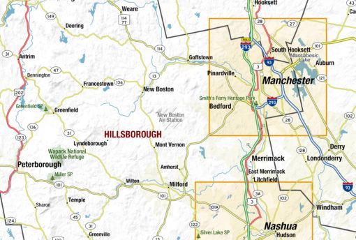 New Hampshire State Wall Map by MapShop - Image 2