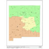New Mexico 2024 Congressional Districts Wall Map by MapShop