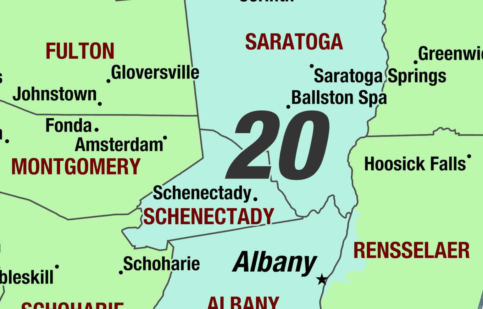 New York 2022 Congressional Districts Wall Map by The Map Shop