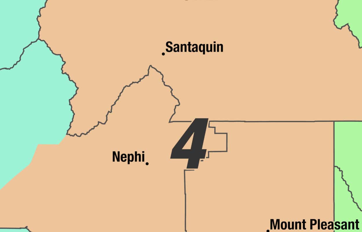 Utah 2022 Congressional Districts Wall Map by The Map Shop