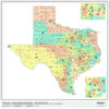 Texas 2024 Congressional Districts Wall Map by MapShop
