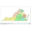 Virginia 2024 Congressional Districts Wall Map by MapShop