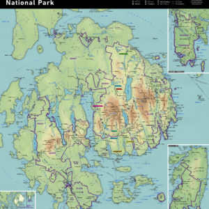 Acadia National Park Wall Map by MapShop