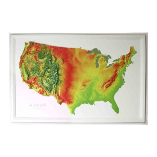 United States Warm Raised Relief