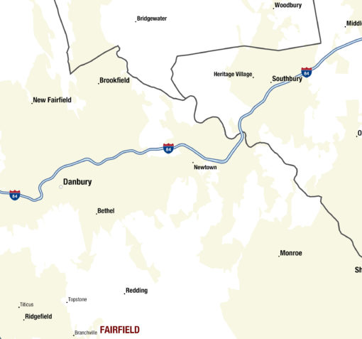Connecticut Territory Planner Wall Map by MapShop - Image 2