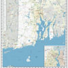 Rhode Island State Wall Map by MapShop