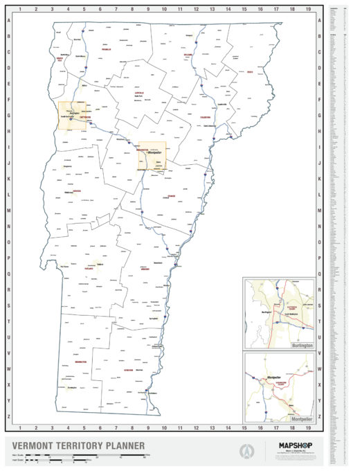 Vermont Territory Planner by MapShop
