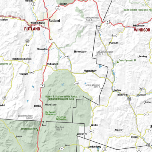 Vermont Wall Map by MapShop - Image 2