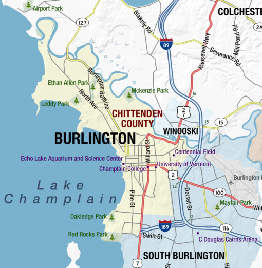 Vermont Wall Map by MapShop - Image 3