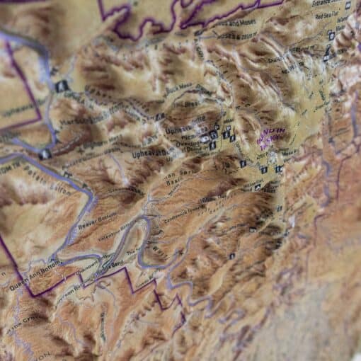 Detailed topographic map of a mountain range with hiking trails, elevation contours, and landmarks, showcasing outdoor adventure, geology, and nature exploration for outdoor enthusiasts.