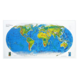 3D Raised Relief Map of Geo-World