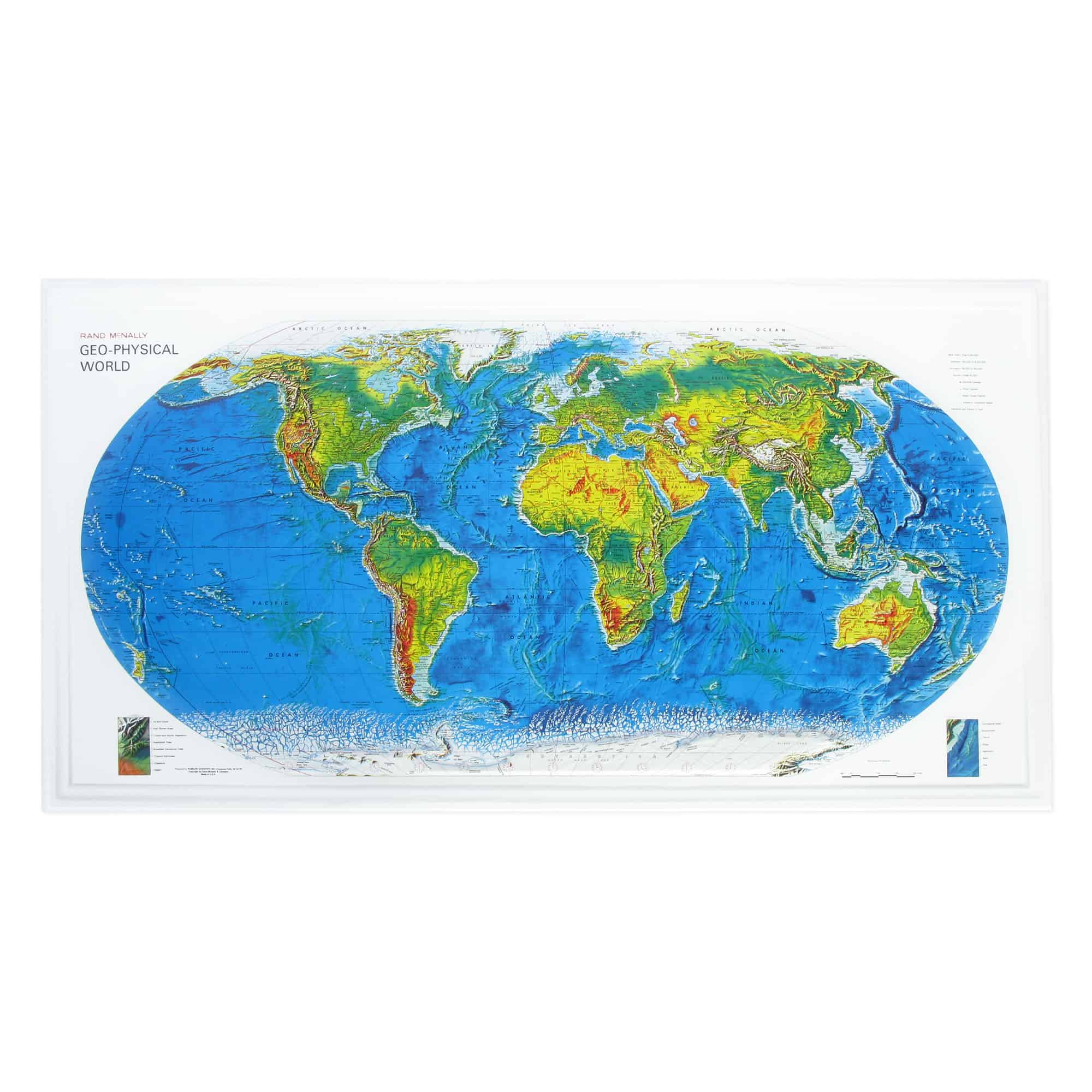 World Raised Relief Maps The Map Shop