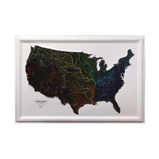 United States Hydrological Raised Relief Map by Hubbard Scientific