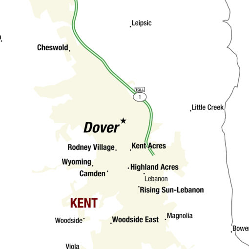 Delaware Territory Planner Wall Map by MapShop - Image 2