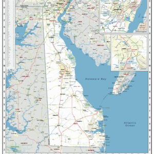 Delaware State Wall Map by MapShop