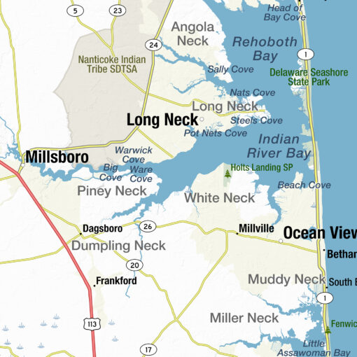 Delaware State Wall Map by MapShop - Image 2