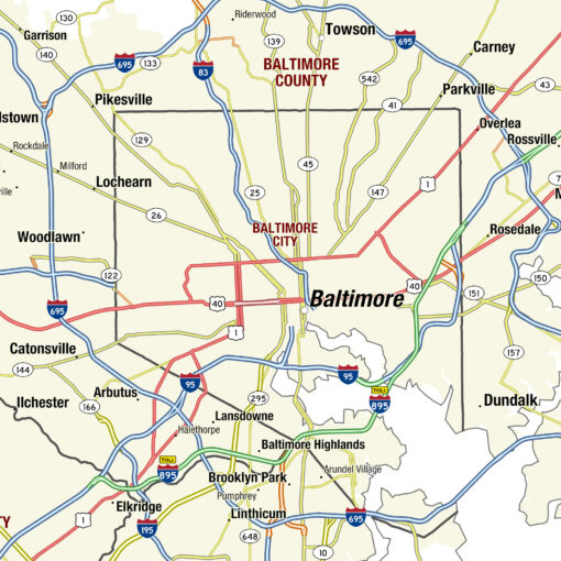 Maryland Territory Planner Wall Map by MapShop - Image 3
