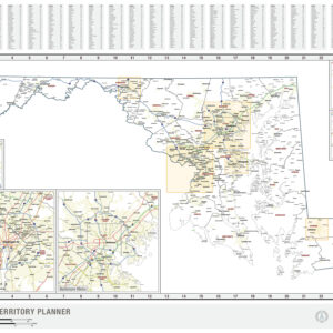 Maryland Territory Planner Wall Map by MapShop