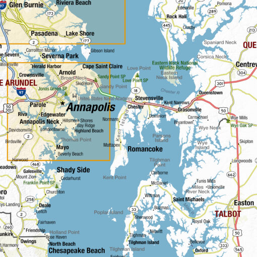 Maryland State Wall Map by MapShop - Image 2
