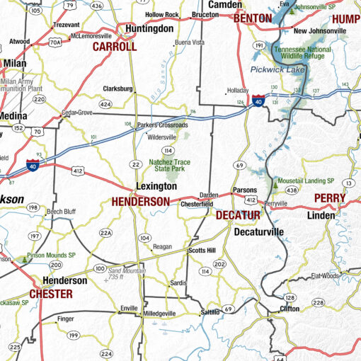 Tennessee State Wall Map by MapShop - Image 2