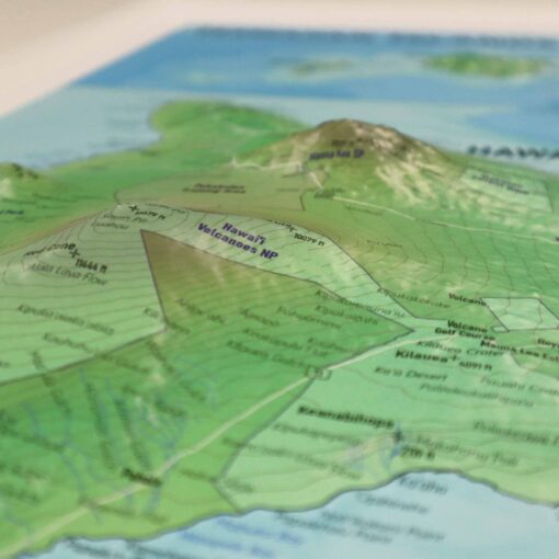 Hawaii Raised Relief Map by Hubbard Scientific - Image 2